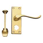 Victorian Lever Lock Scroll Bathroom (H-1253)